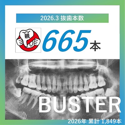 2026年3月の抜歯報告：665本 / 2026年累計：1,849本